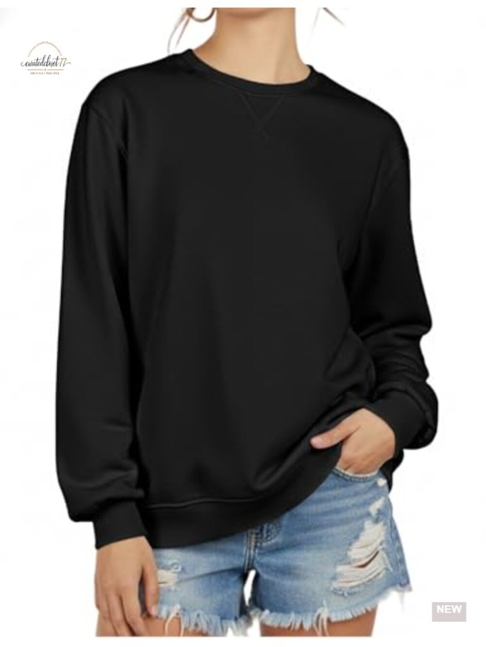 Women's Crewneck Sweatshirt Long Sleeve Pullover Tunic Loose Fit
